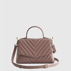 Quince Italian Leather Quilted Top Handle Satchel